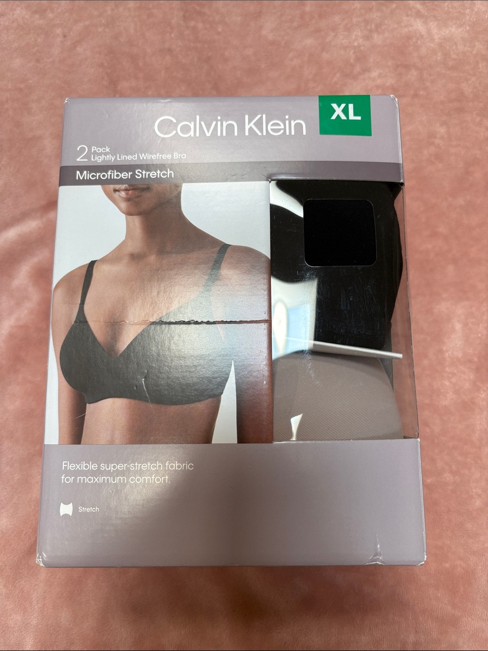 Calvin Klein 2-Pack Wirefree Bras - Black & Nude